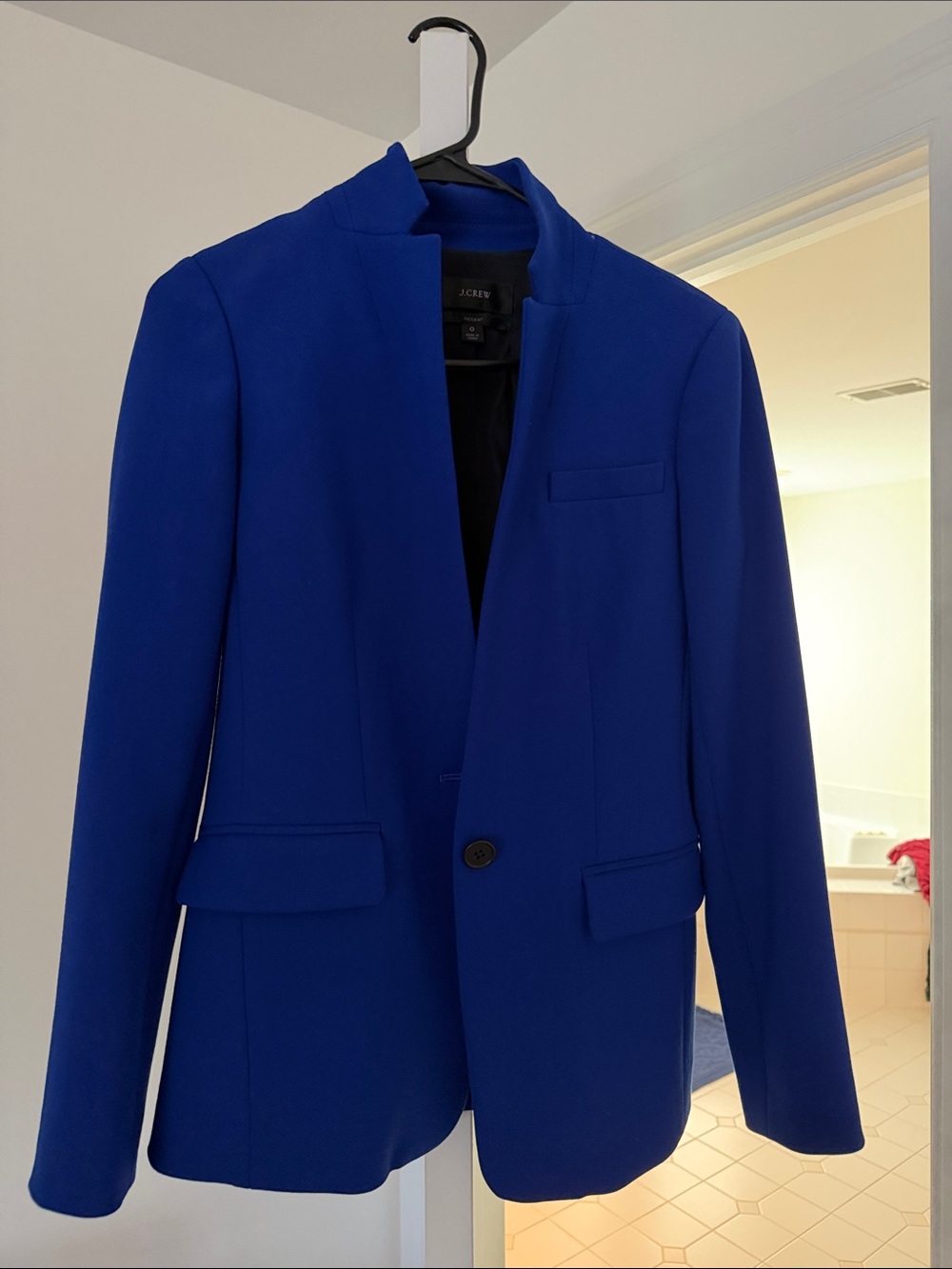 J. Crew Cobalt Blue Notchless Blazer Suit